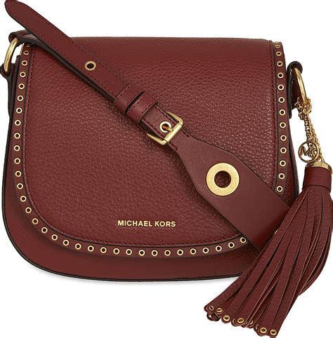 brooklyn medium saddle bag michael kors|Brooklyn Medium Leather Saddlebag – Michael Kors Pre.